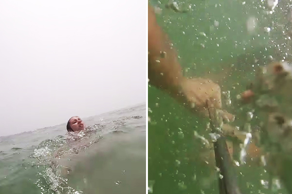 Garotas é salva por seu “pau de selfie” em vídeo assustador