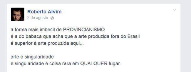 Facebook - discussão entre Roberto Alvim e Gerald Thomas