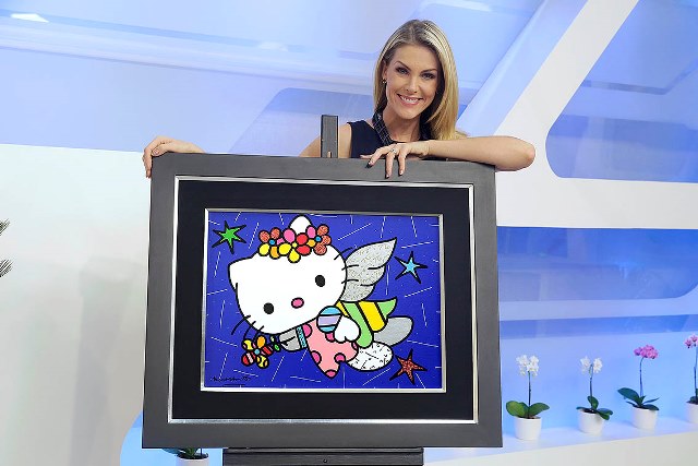 Hello Kitty, Romero Britto e Ana Hickmann juntos