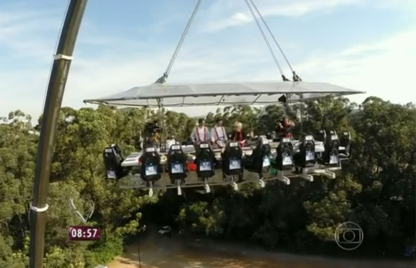 Ana Maria Braga toma café a 50 metros de altura em São Paulo