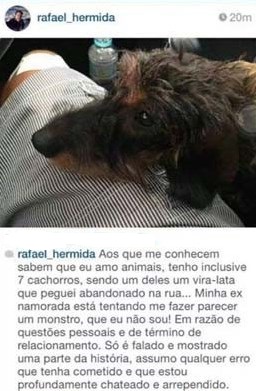 Agressor de buldogues no Rio se defende por mensagem no Instagram. Disse amar os animais e não ser um monstro
