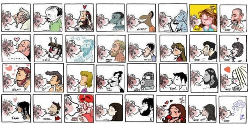 Beijaço do cartunista Laerte contra Marco Feliciano vira hit no Facebook e inspira outros artistas