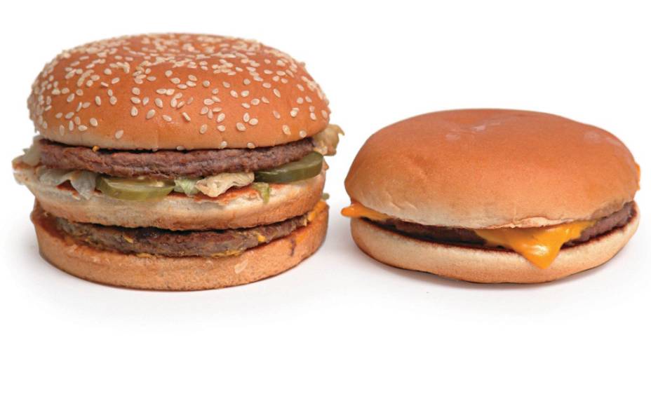 Big Mac e Cheeseburger, lanches do Mc Donalds Big Mac e Cheeseburger, lanches do Mc Donalds