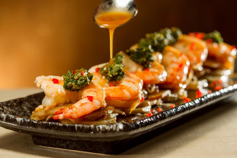 Camarões ao Pisco Camarões ao Pisco