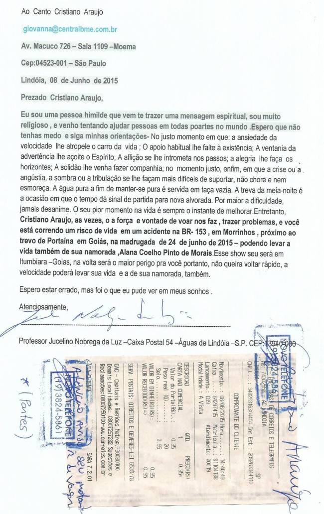 carta cristiano araujo