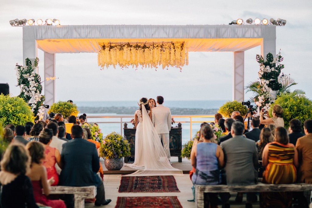 Foto de divulgação de cerimônia de casamento realizada no Terminal de Mucuripe, em Fortaleza.