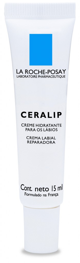 Ceralip, da La-Roche Posay. Baume labial que evita a desidratação, protegendo os lábios do ar e também da saliva. Seus 10% de manteiga de karitê são essenciais para garantir uma pele sedosa. Preço sugerido: R$ 59,90. SAC: 0800-7011551