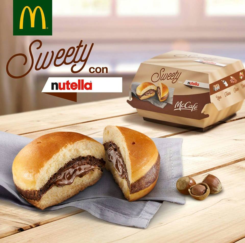 McDonald’s lança sanduíche recheado com Nutella… na Itália