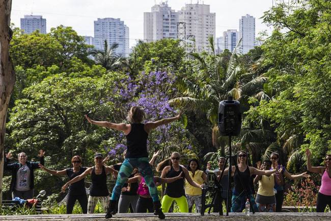 Zumba no parque Burle Marx