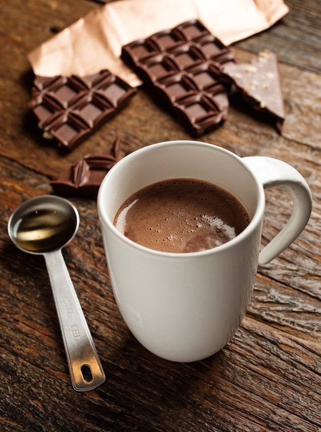 Uma das seis opções de chocolate quente Uma das seis opções de chocolate quente