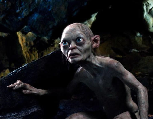 O Hobbit: Uma Jornada Inesperada: o dissimulado (e não menos divertido) Gollum também está presente na trama O Hobbit: Uma Jornada Inesperada: o dissimulado (e não menos divertido) Gollum também está presente na trama