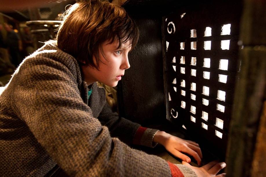 O ator mirim Asa Butterfield em A Invenção de Hugo Cabret: protagonista do filme