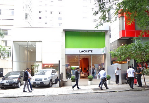 Fachada da Lacoste da Oscar Freire: fim das atividades na via 