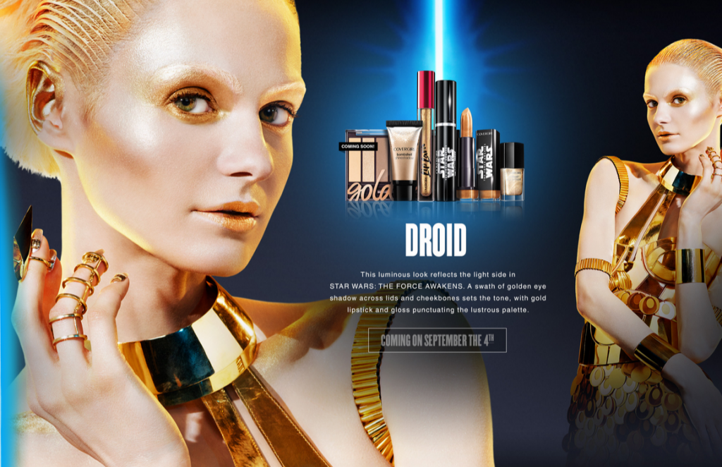 O visual iluminado e em tons dourados representa o lado jedi da força!