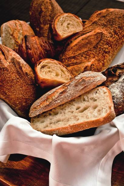 Cesta de pães: fermentação natural