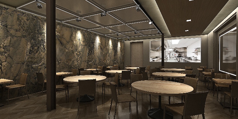 Cozinha: atração do restaurante de alta gastronomia (Arquitetura: Jayme Lago Mestieri)