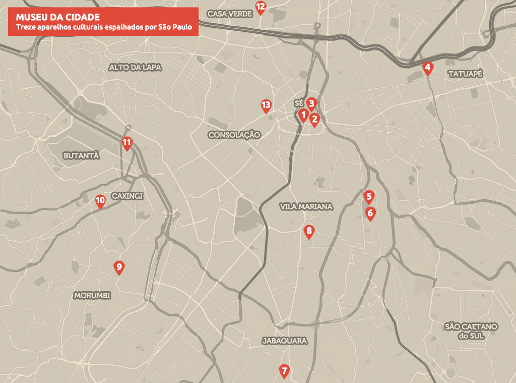 Mapa Museu da Cidade