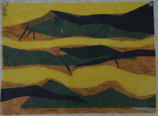 Paisagem # 12 - Colagem com papel washi Kioto 25 x 35 cm 2011 Paisagem # 12 - Colagem com papel washi Kioto 25 x 35 cm 2011