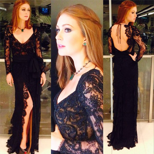 O penteado elegante de Marina Ruy Barbosa