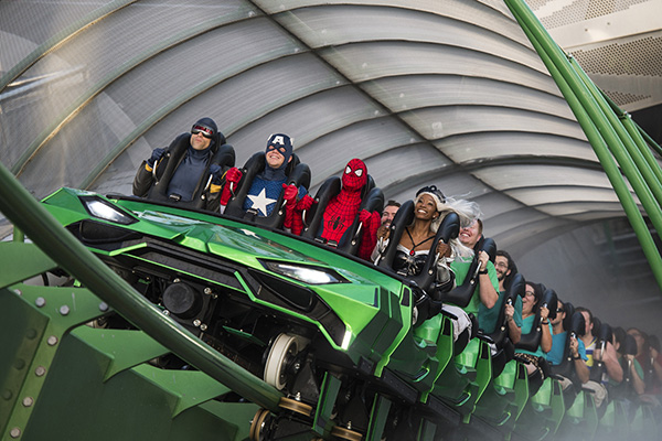 Today, the Marvel Super Heroes and a crowd of excited guests celebrated the official reopening of the thrilling, smash hit attraction, The Incredible Hulk Coaster at UniversalÕs Islands of Adventure.