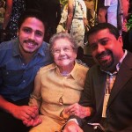 Martin com Palmirinha e o blogueiro Z&eacute; Kitchen na festa do Comer & Beber 2014-2015