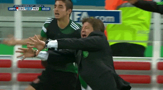 Os GIFs comprovam: o técnico Miguel Herrera, do México, é a figuraça da Copa