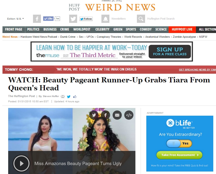 Barraco no Miss Amazonas repercute internacionalmente; leia entrevista com Sheislane