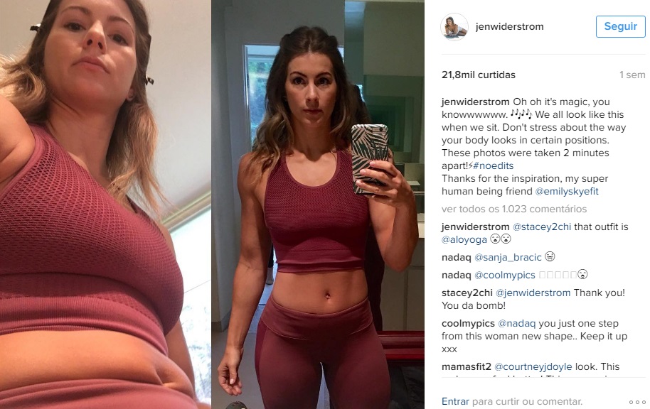 Personal trainer tira foto com intervalo de dois minutos e desmistifica redes sociais