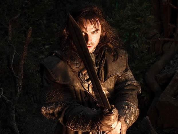 O ator Aidan Turner em O Hobbit - Uma Jornada Inesperada: aventura épica de Peter Jackson O ator Aidan Turner em O Hobbit - Uma Jornada Inesperada: aventura épica de Peter Jackson