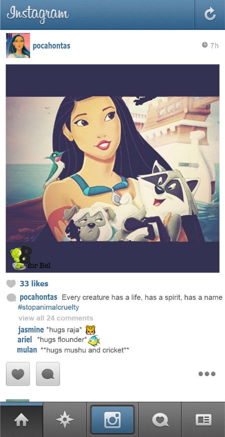 E se as princesas da Disney usassem Instagram?