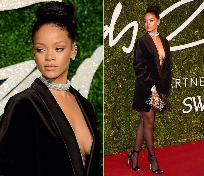 Rihanna durante o "British Fashion Awards" vestindo Stella McCarteney (Foto: Reprodução/Instagram)