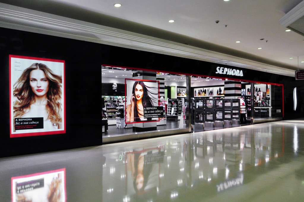 Fachada da nova loja da Sephora, que inaugura nesta sexta, no Shopping Higienópolis