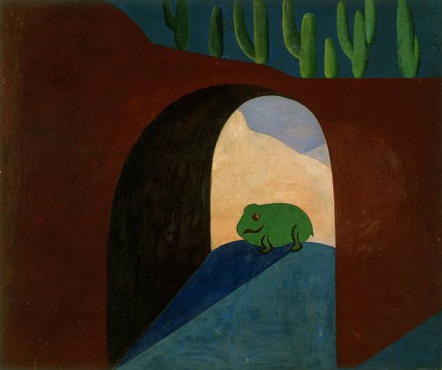 O Sapo, 1928, de Tarsila do Amaral - Óleo sobre tela, 51 x 62 cm O Sapo, 1928, de Tarsila do Amaral - Óleo sobre tela, 51 x 62 cm