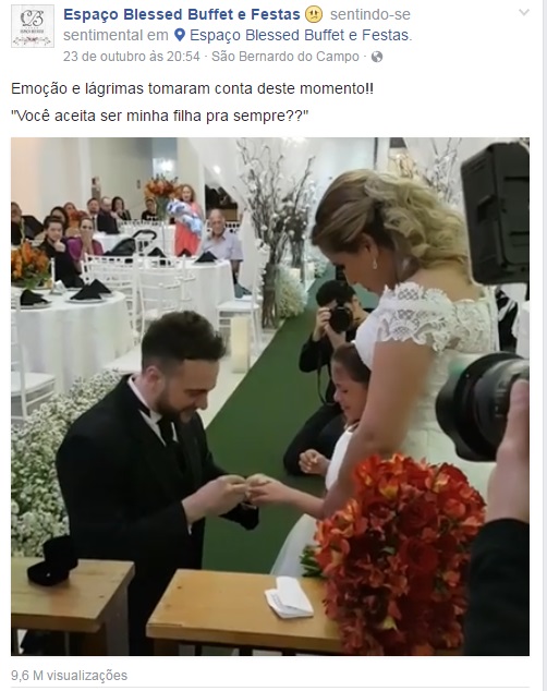 Vídeo em que noivo pede para que enteada seja sua “filha para sempre” comove os internautas