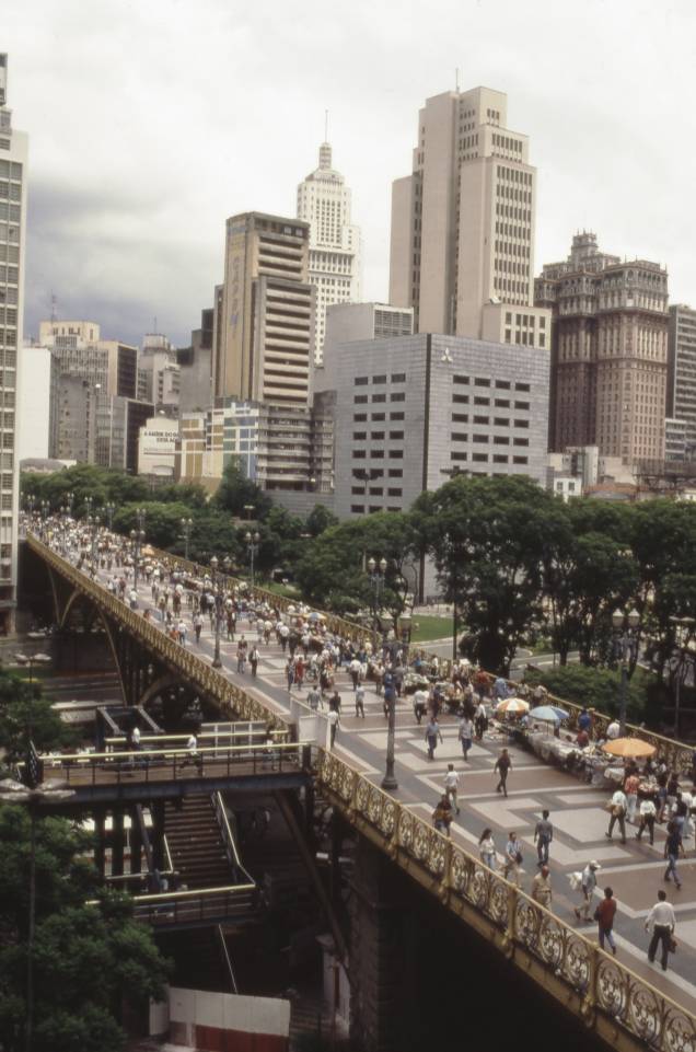 Viaduto Santa Ifigênia, em foto de 1993