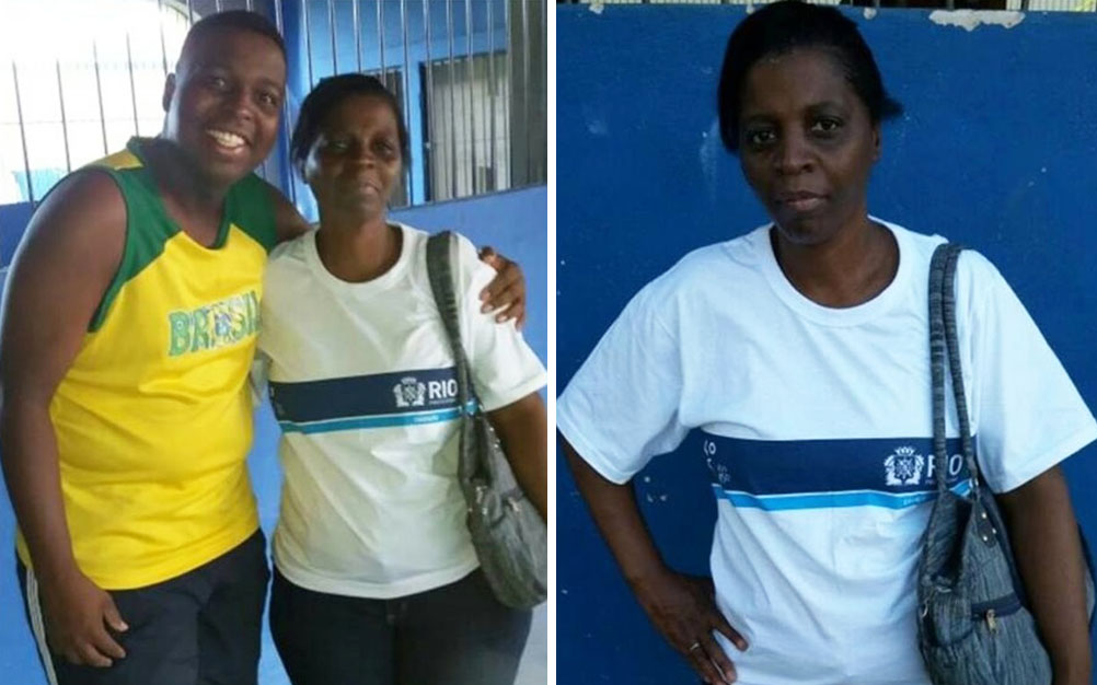 Jovem emociona ao acompanhar mãe no primeiro dia de aula