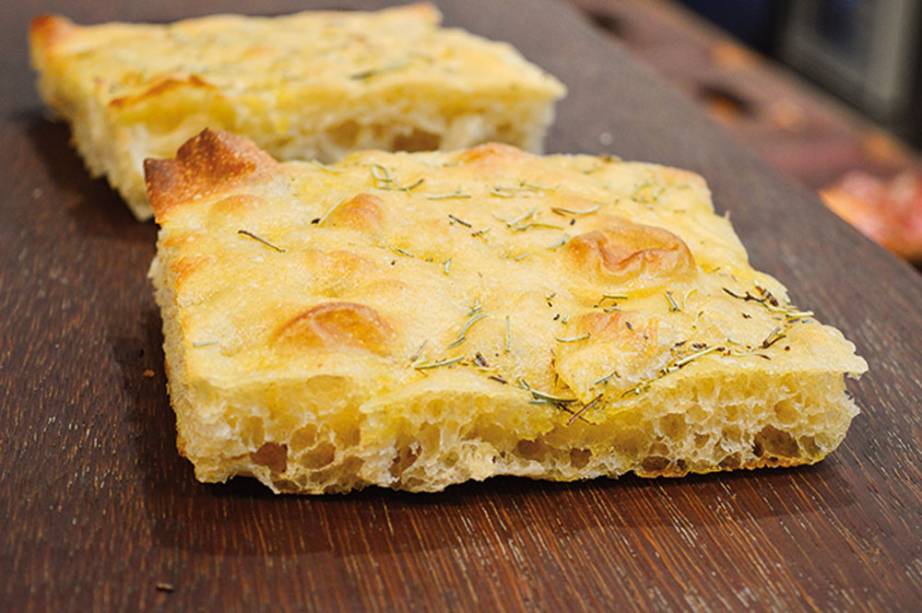 Focaccia branca: pedida do Eataly