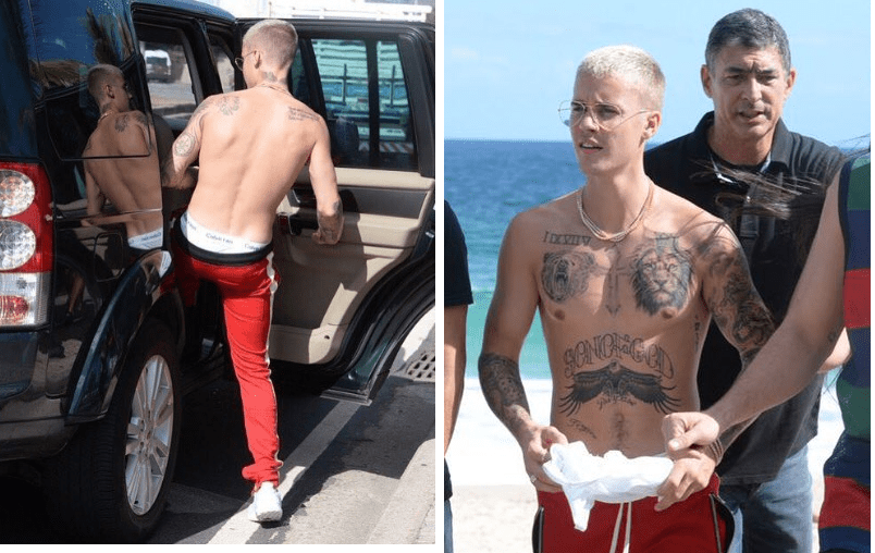 Segurança de Justin Bieber no Rio de Janeiro rouba a cena