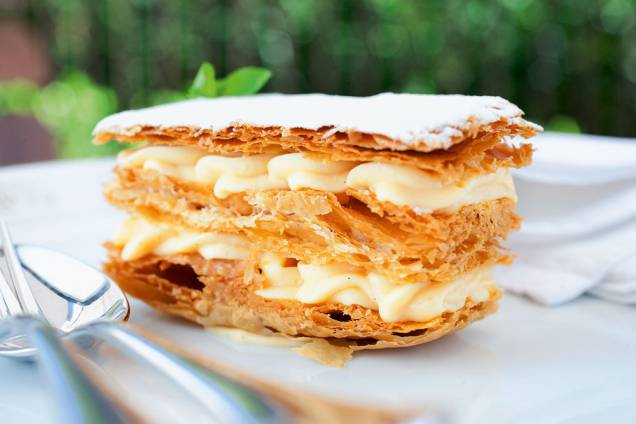 Mil-folhas (R$ 20,00), do Bistrot Parigi: no mesmo estande do Fasano Mil-folhas (R$ 20,00), do Bistrot Parigi: no mesmo estande do Fasano
