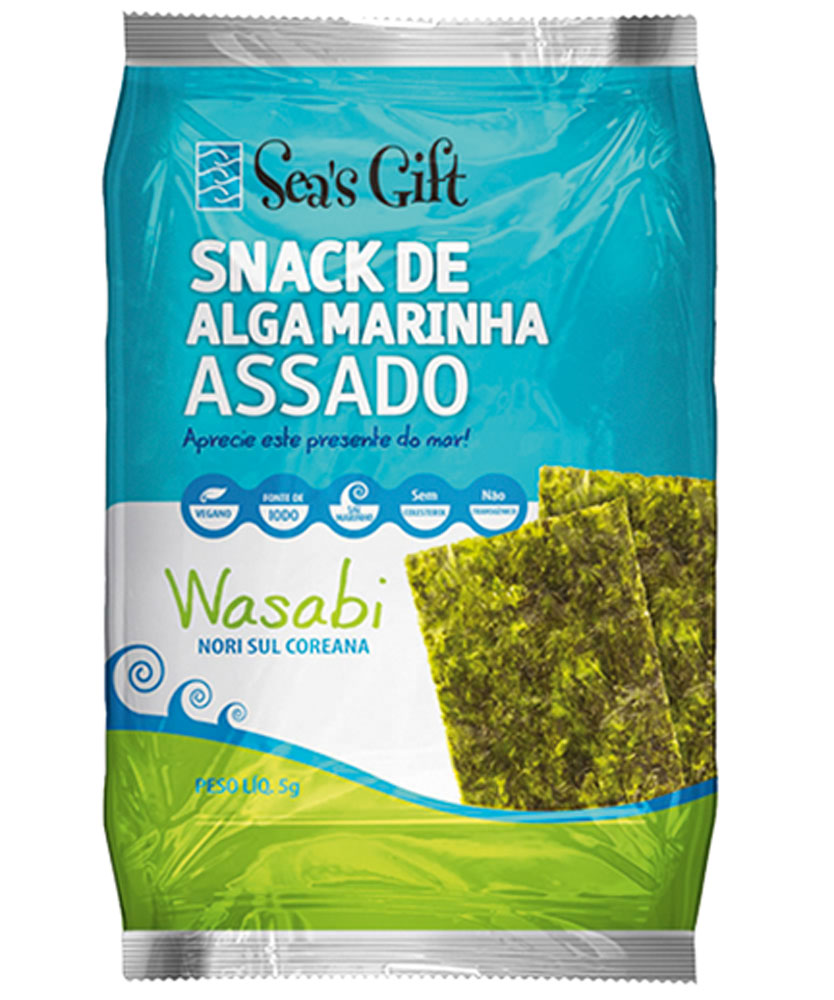 Snack de algas é uma boa opção de baixa caloria para o lanche