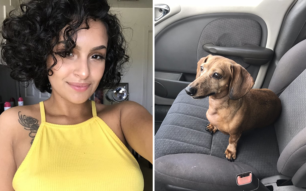 Adolescente faz vestido para mascote de 7 anos de idade