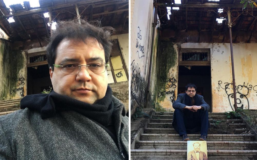 Após noite em casarão assombrado, Geraldo Luís publica fotos