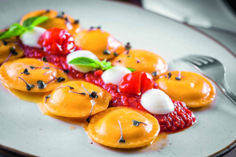 Ravióli de mussarela do Vino! Ravióli de mussarela do Vino!