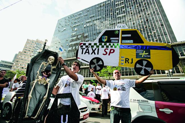 Taxistas protesto