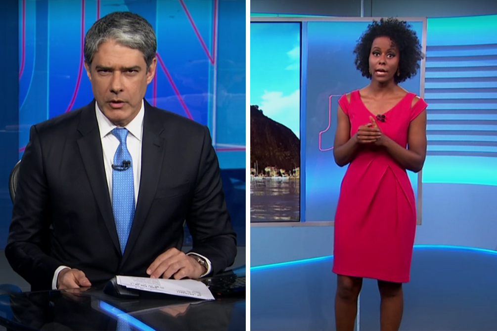 William Bonner faz piada e é “cortado” por Maju Coutinho