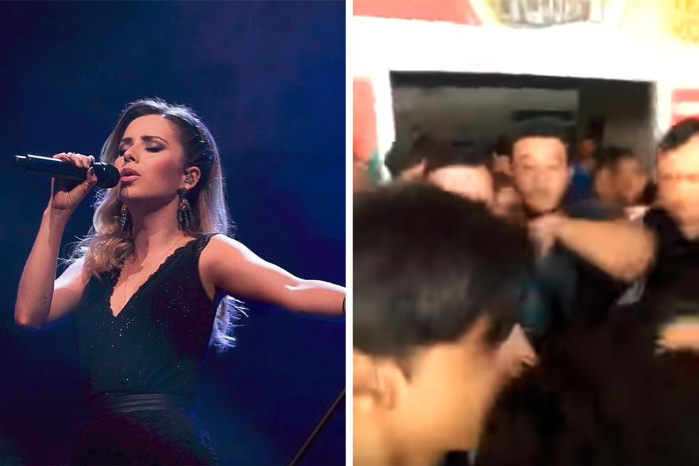 Sandy é surpreendida por fã que puxou seu cabelo em aeroporto