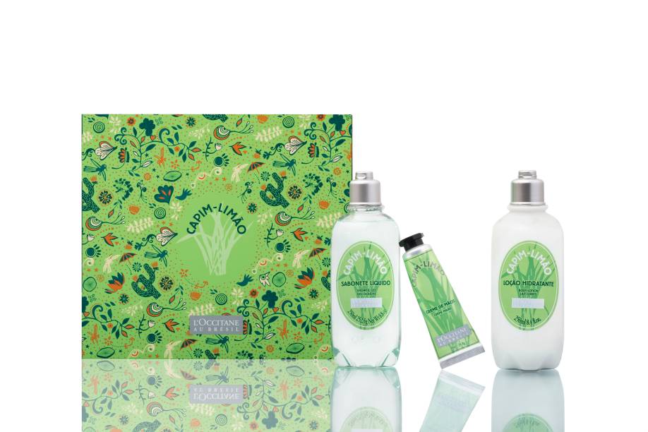 <b>Kit Capim Limão, L’ Occitane eu Bresil - R$ 135. </b>Uma sugestão de COSMO. Preço pesquisado em novembro/2017.