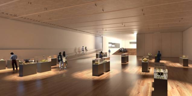 Nova área para exposições integrada ao auditório Nova área para exposições integrada ao auditório