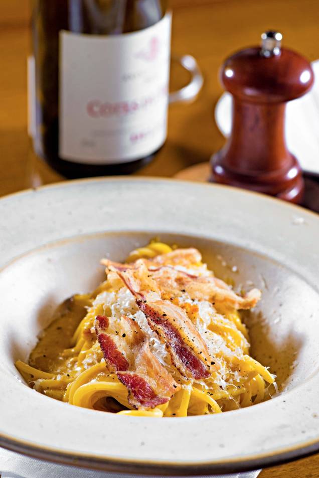 Espaguete à carbonara Espaguete à carbonara