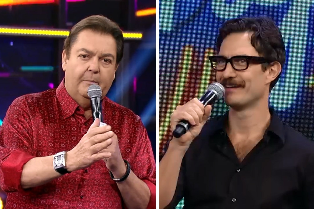 Gabriel Braga Nunes dá o que falar no “Domingão do Faustão”